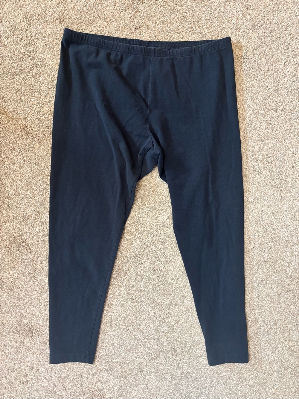 J. Jill Navy Blue Comfortable Pima Cotton Ankle Leggings Stretch Casual Pants - Picture 6 of 7